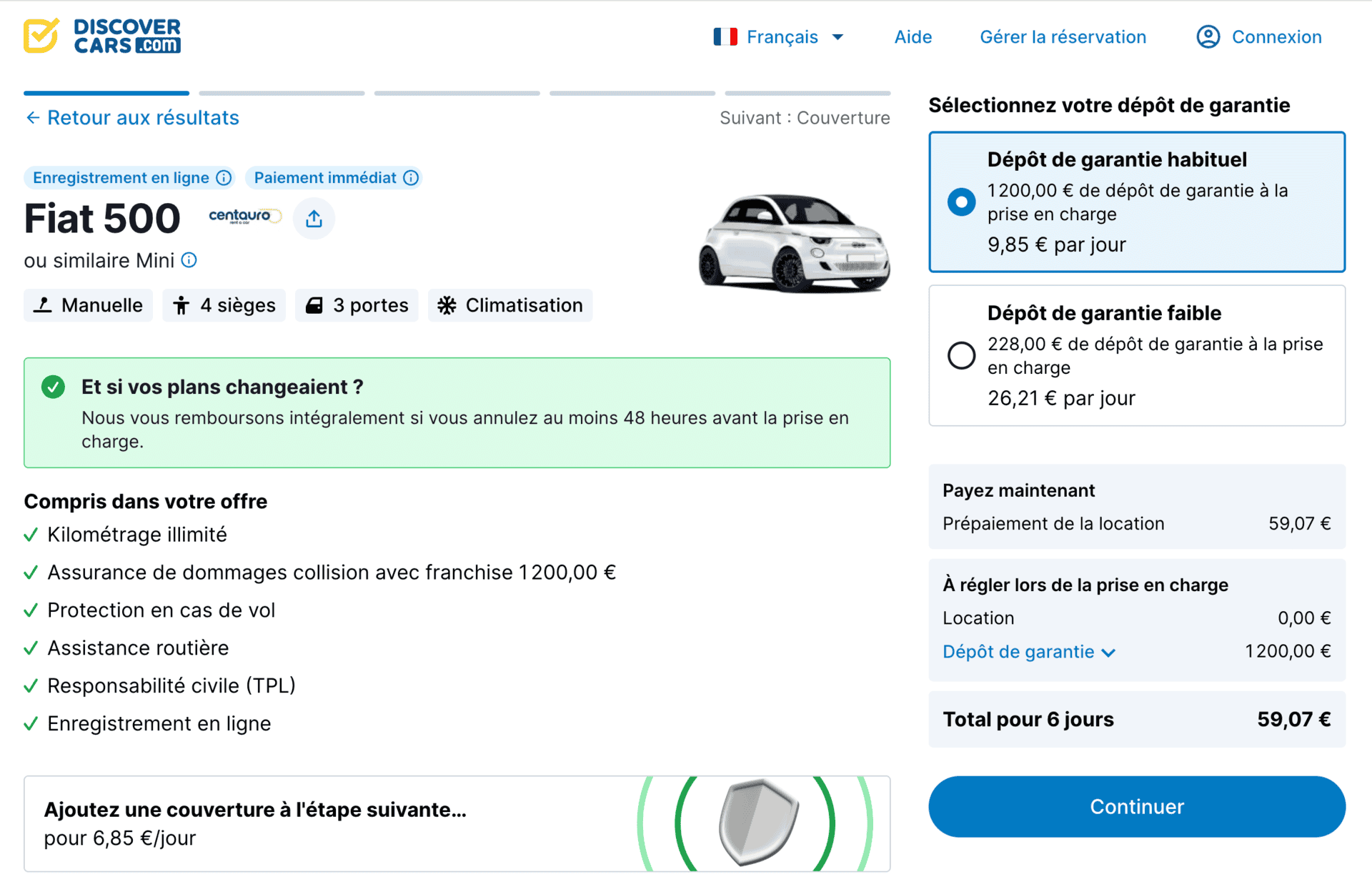 location voiture seville fiat 500